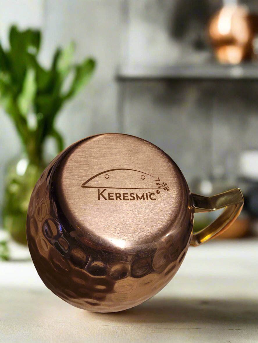 COPPER MUG WITH KERESMIC ENGRAVING