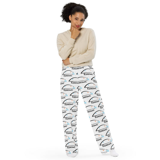 All-over print unisex wide-leg pants - Keresmic