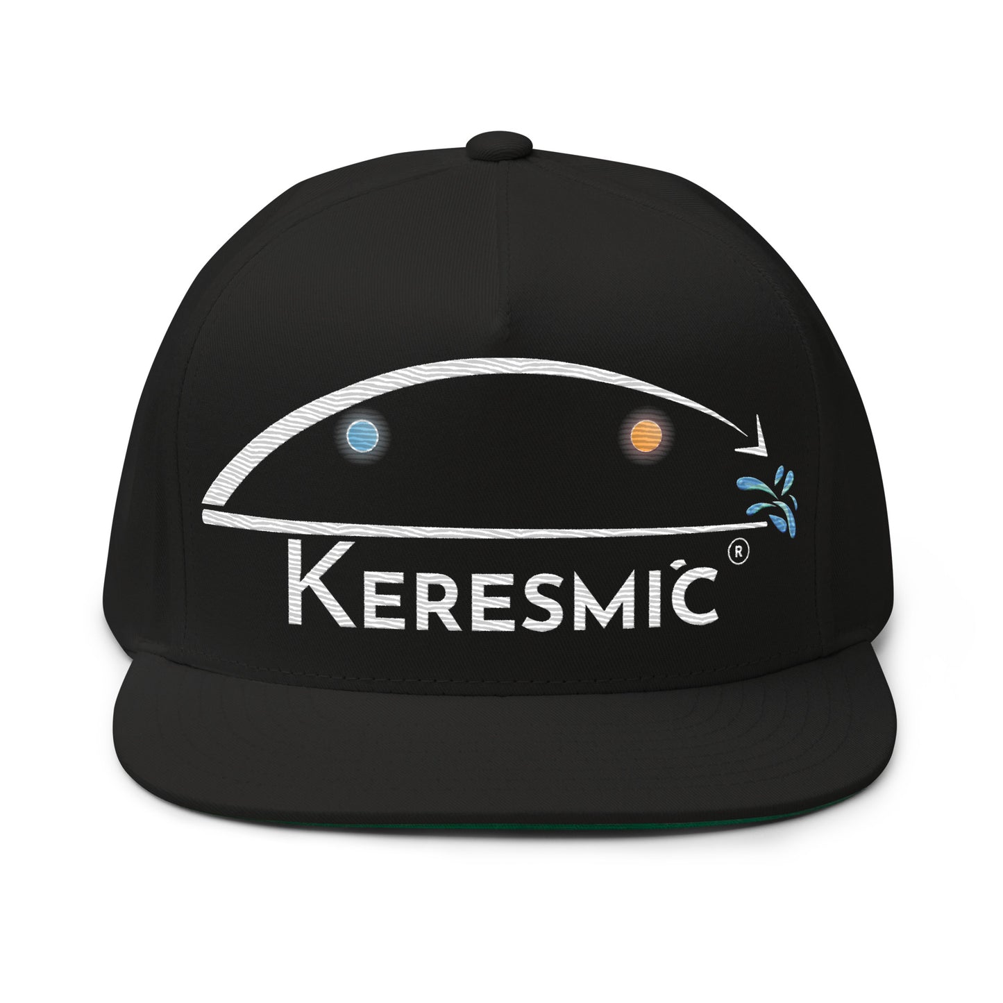 Flat Bill Cap - White Keresmic