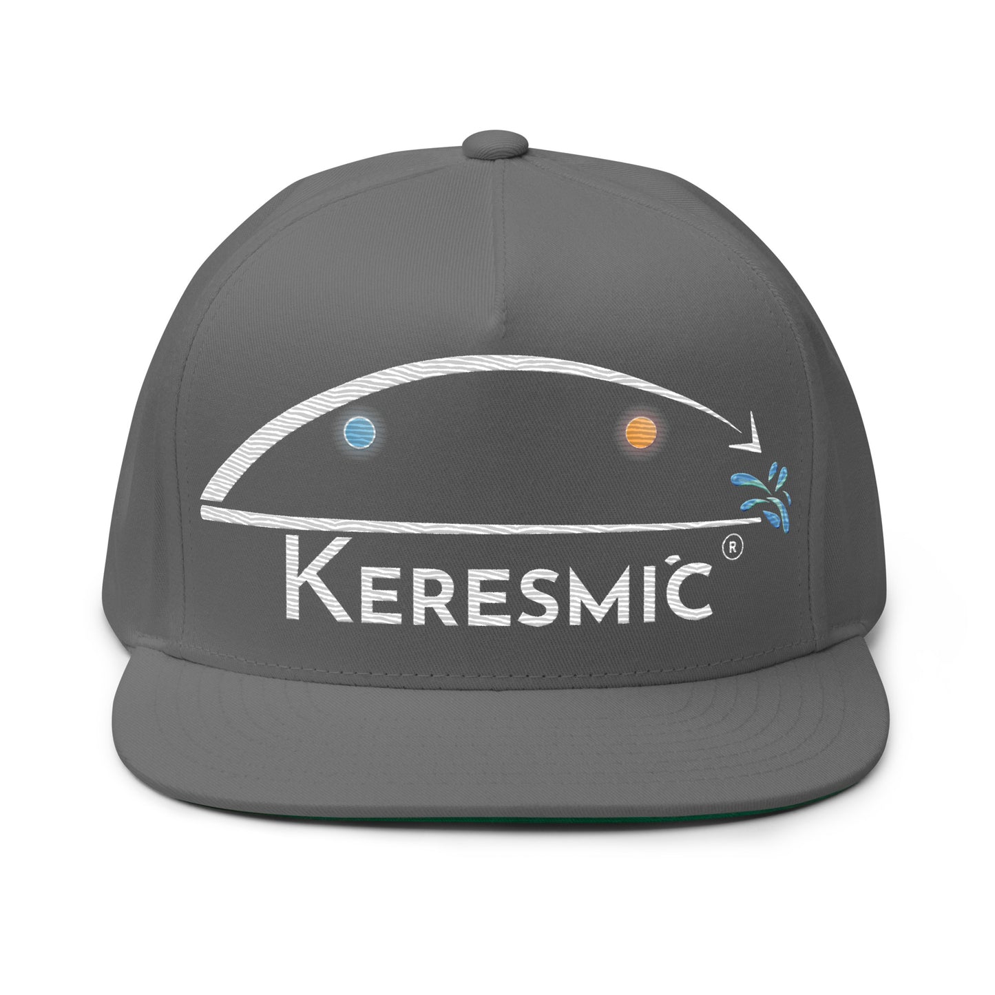 Flat Bill Cap - White Keresmic