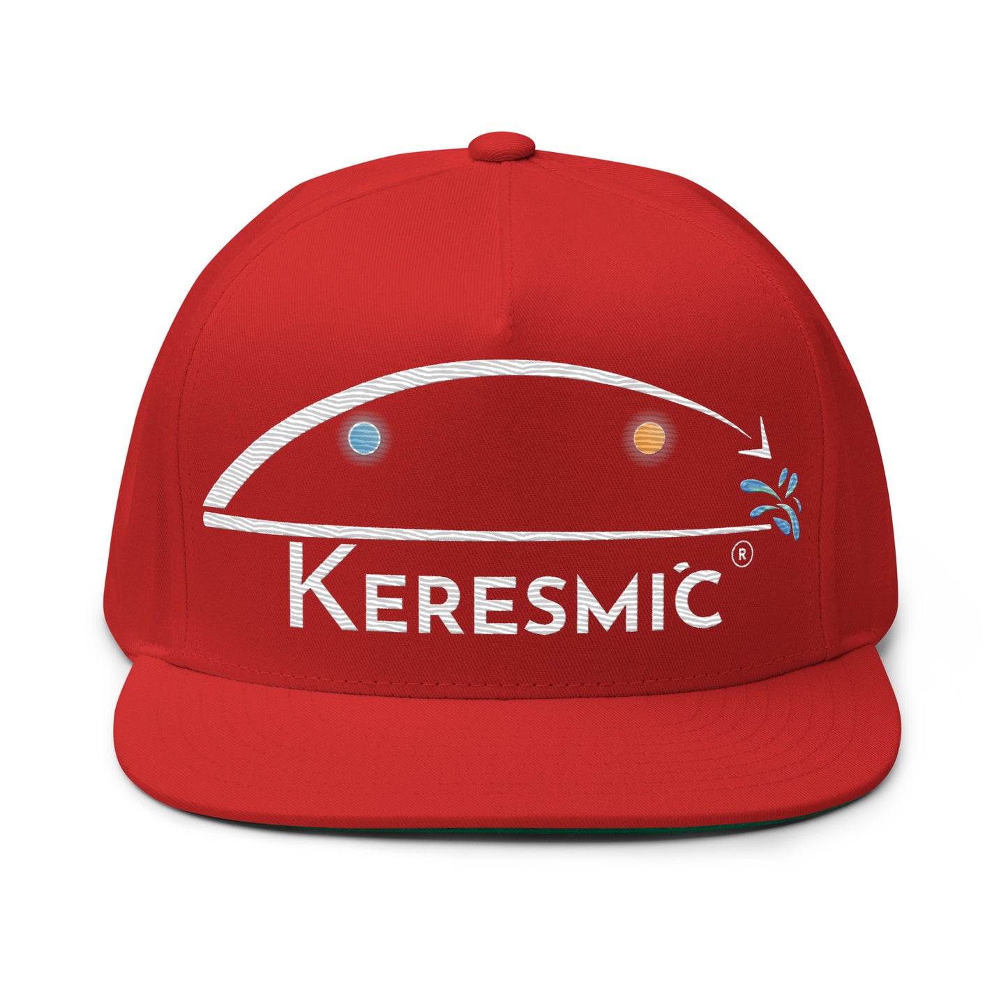 Flat Bill Cap - White Keresmic