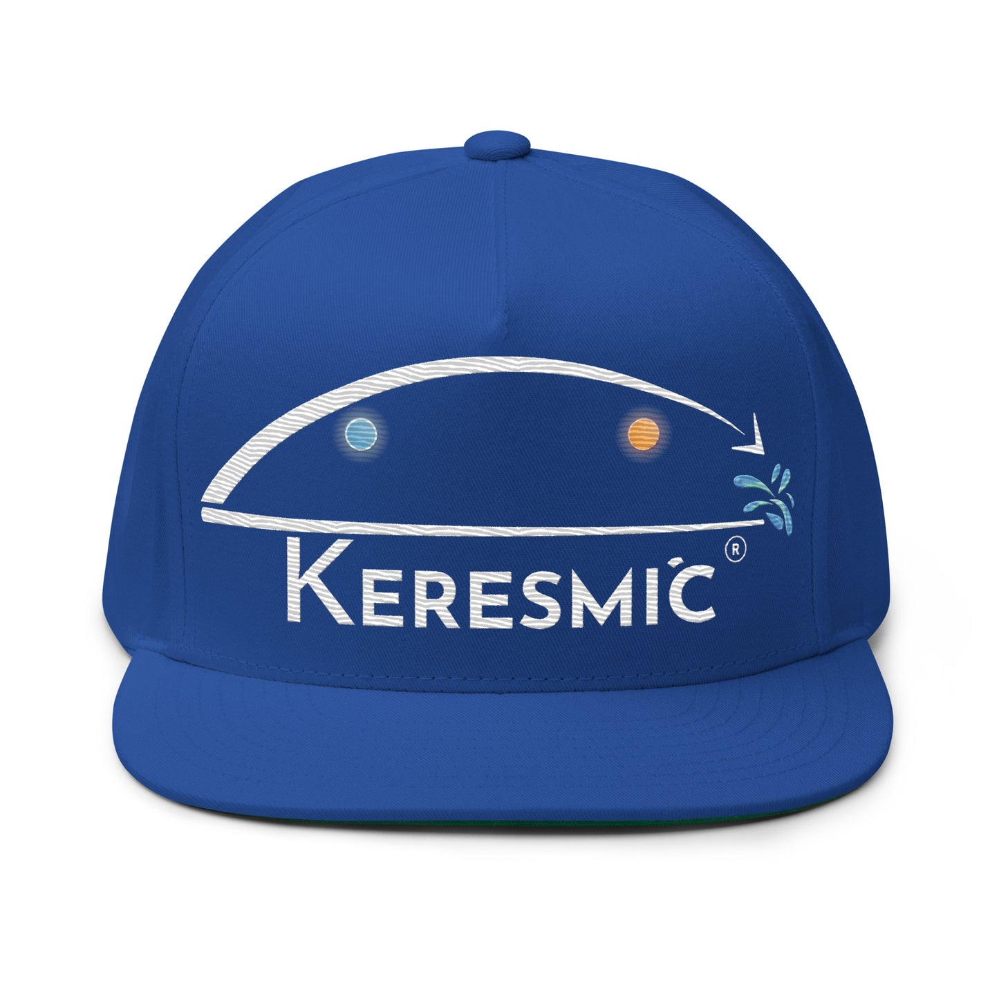 Flat Bill Cap - White Keresmic