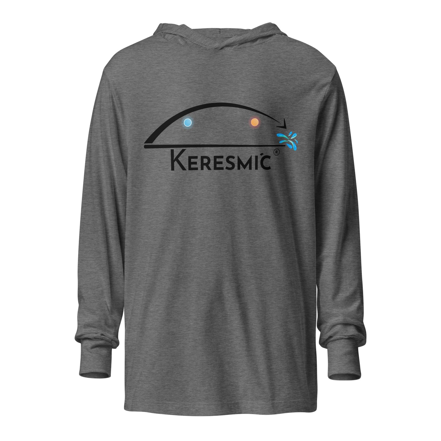 Keresmic Black - Hooded long-sleeve tee